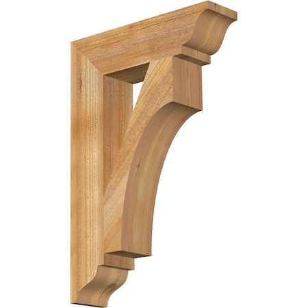 Ekena Millwork Westlake Traditional Rough Sawn Bracket, Western Red Cedar, 4"W x 16"D x 24"H BKT04X16X24WTL01RWR